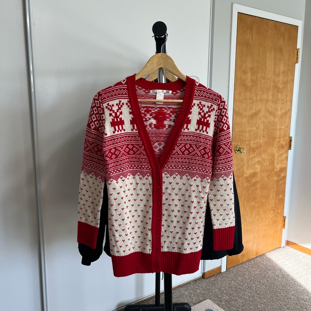 Ellison Red and White Knit Sweater